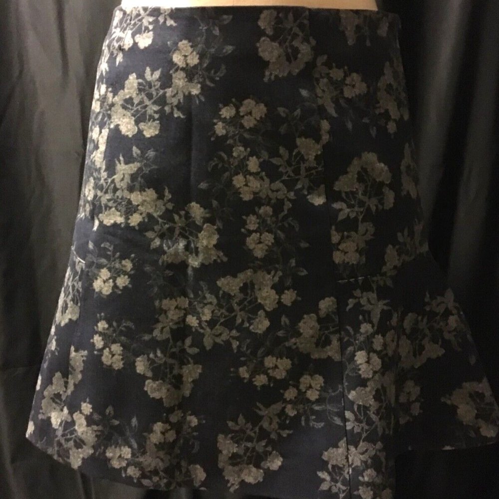 Banana Republic Navy Floral Skirt Size 14
